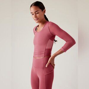 Athleta Pacer Mesh Top Size Small